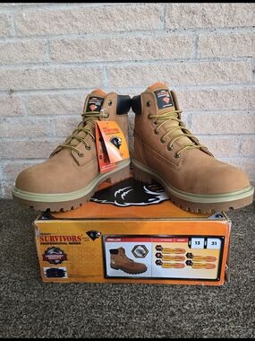 New Size 13 Work Boots Steel Toe Water Proof Herman Survivors Brand